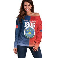 North Haiti State of Haiti Off Shoulder Sweater Leta an Ayiti 1806-1811