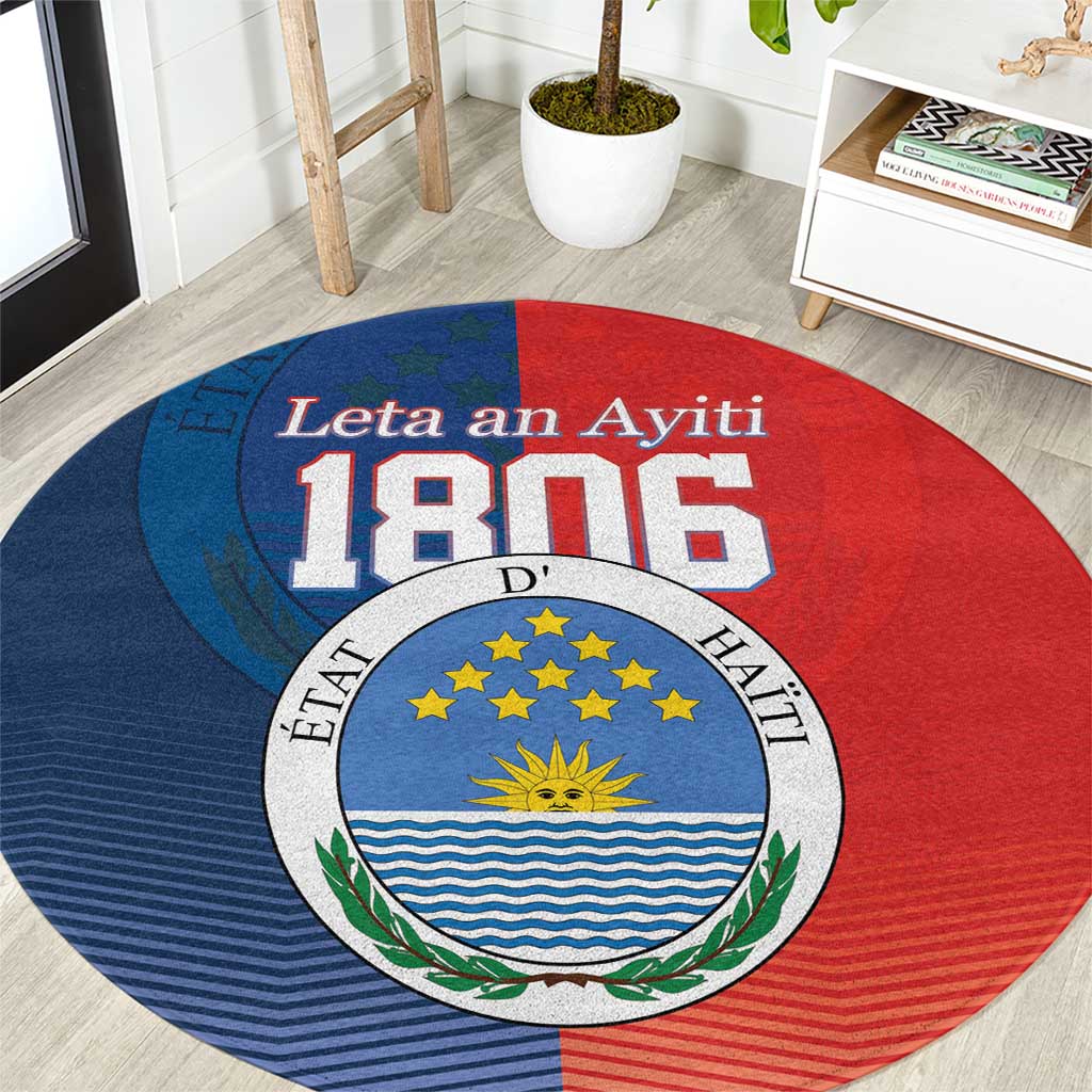 North Haiti State of Haiti Round Carpet Leta an Ayiti 1806-1811