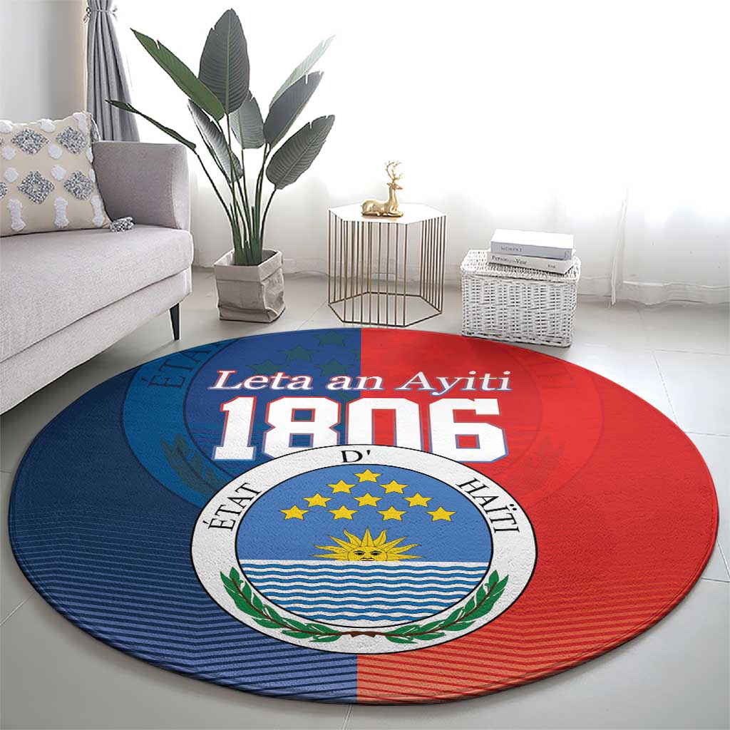 North Haiti State of Haiti Round Carpet Leta an Ayiti 1806-1811