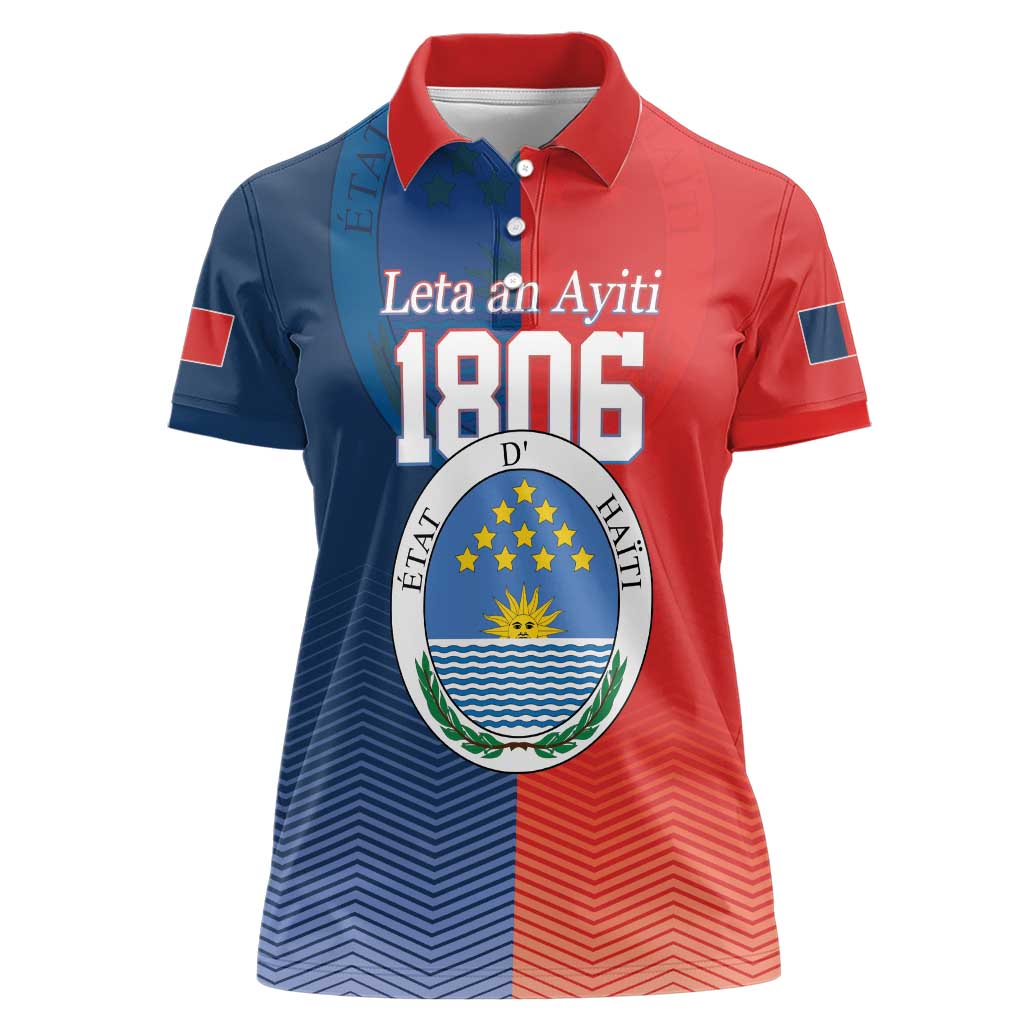 North Haiti State of Haiti Women Polo Shirt Leta an Ayiti 1806-1811