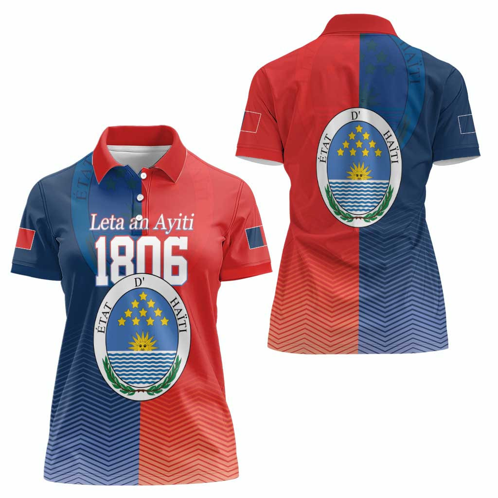 North Haiti State of Haiti Women Polo Shirt Leta an Ayiti 1806-1811