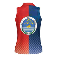 North Haiti State of Haiti Women Sleeveless Polo Shirt Leta an Ayiti 1806-1811