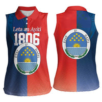 North Haiti State of Haiti Women Sleeveless Polo Shirt Leta an Ayiti 1806-1811