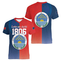North Haiti State of Haiti Women V-Neck T-Shirt Leta an Ayiti 1806-1811