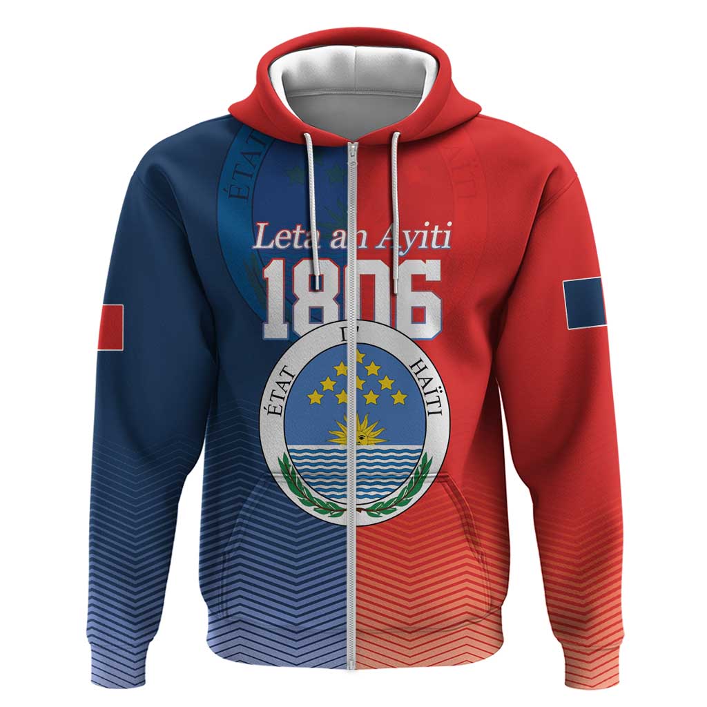 North Haiti State of Haiti Zip Hoodie Leta an Ayiti 1806-1811