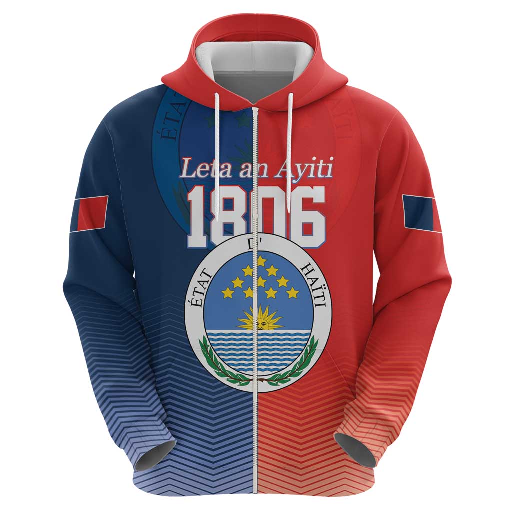 North Haiti State of Haiti Zip Hoodie Leta an Ayiti 1806-1811