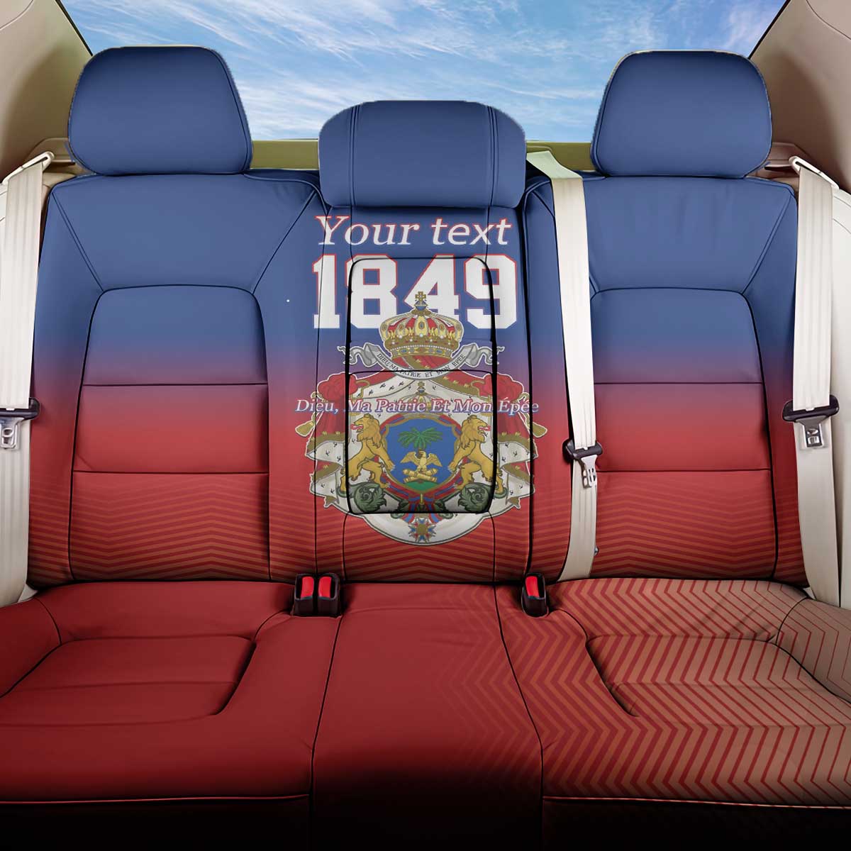 Personalized Haiti Second Empire Back Car Seat Cover Anpi an Ayiti 1849-1859