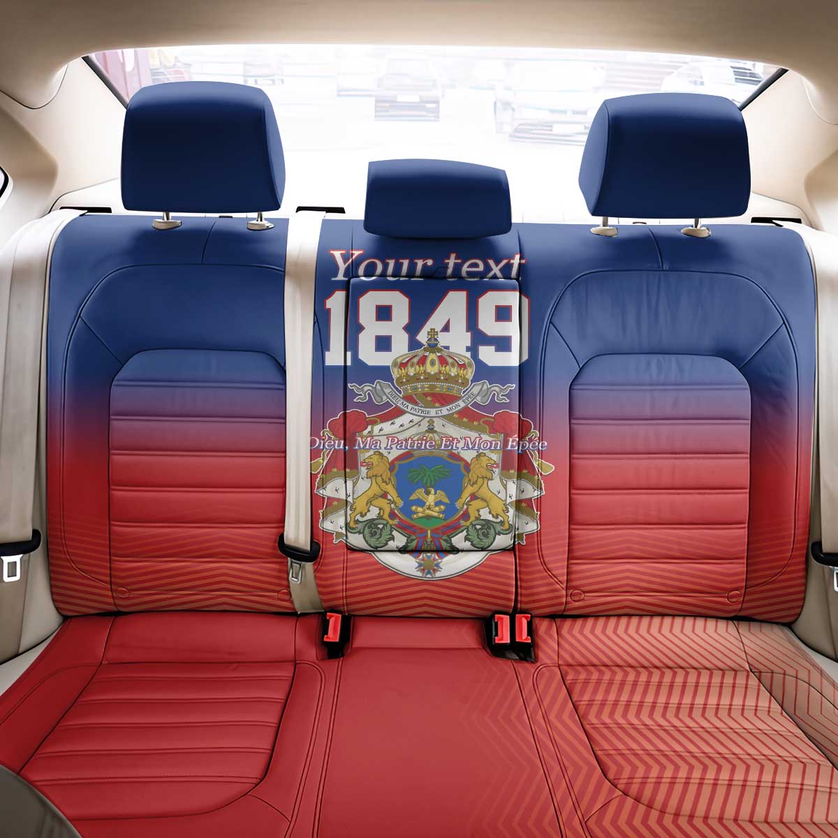 Personalized Haiti Second Empire Back Car Seat Cover Anpi an Ayiti 1849-1859