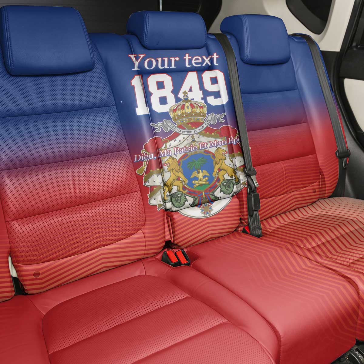 Personalized Haiti Second Empire Back Car Seat Cover Anpi an Ayiti 1849-1859