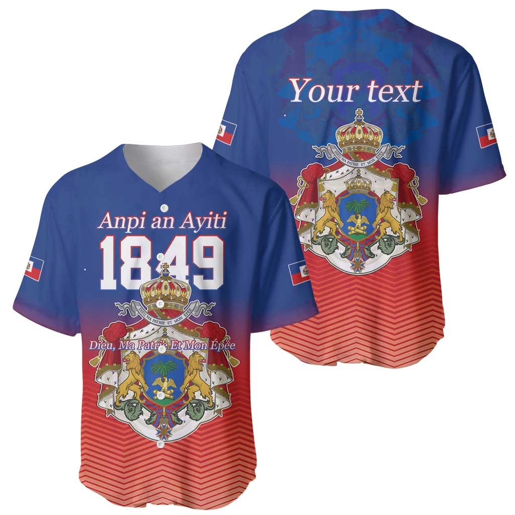 Personalized Haiti Second Empire Baseball Jersey Anpi an Ayiti 1849-1859