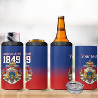 Personalized Haiti Second Empire 4 in 1 Can Cooler Tumbler Anpi an Ayiti 1849-1859