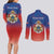Personalized Haiti Second Empire Couples Matching Long Sleeve Bodycon Dress and Long Sleeve Button Shirt Anpi an Ayiti 1849-1859