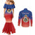 Personalized Haiti Second Empire Couples Matching Mermaid Dress and Long Sleeve Button Shirt Anpi an Ayiti 1849-1859