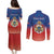 Personalized Haiti Second Empire Couples Matching Puletasi and Long Sleeve Button Shirt Anpi an Ayiti 1849-1859
