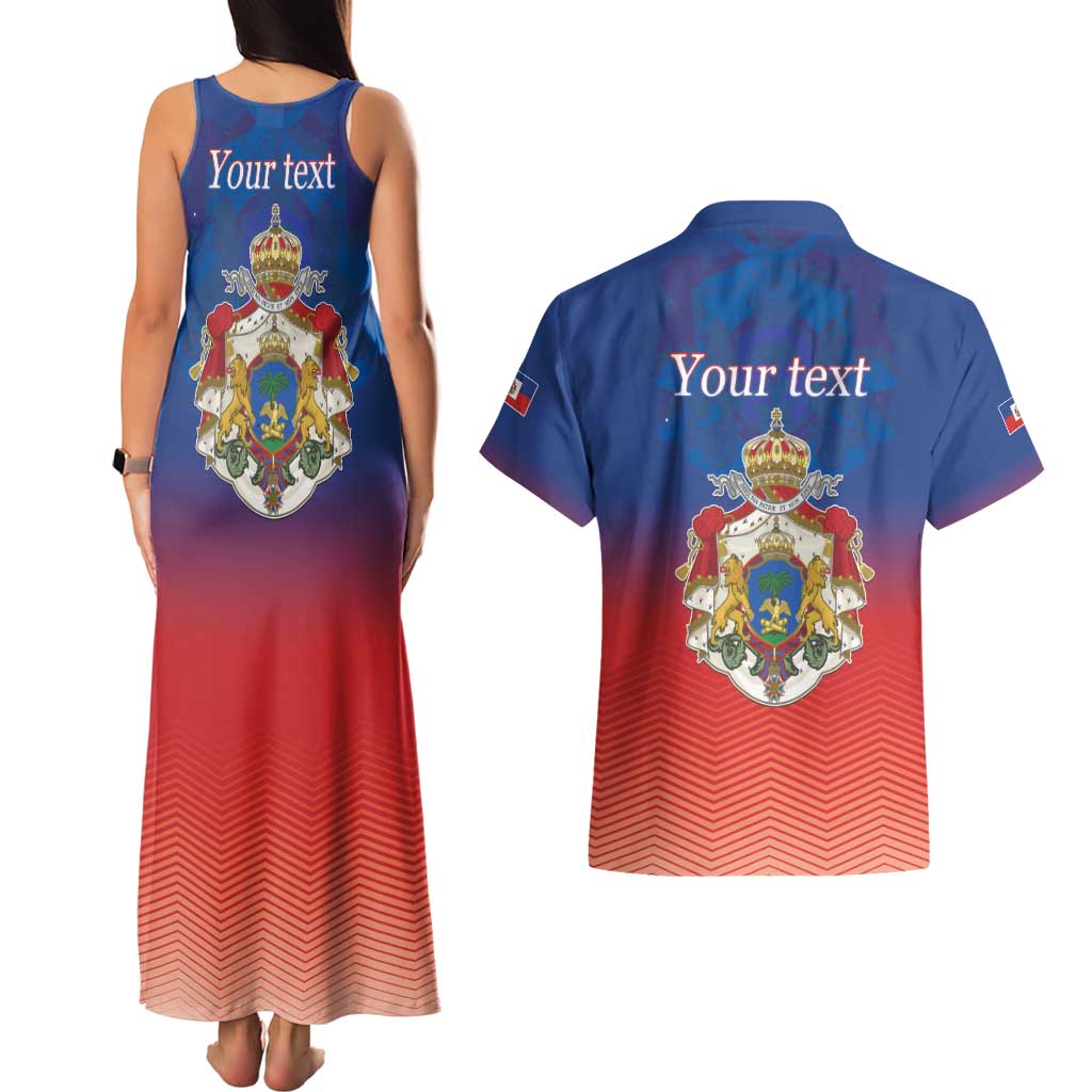 Personalized Haiti Second Empire Couples Matching Tank Maxi Dress and Hawaiian Shirt Anpi an Ayiti 1849-1859