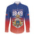 Personalized Haiti Second Empire Family Matching Long Sleeve Bodycon Dress and Hawaiian Shirt Anpi an Ayiti 1849-1859