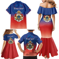 Personalized Haiti Second Empire Family Matching Mermaid Dress and Hawaiian Shirt Anpi an Ayiti 1849-1859