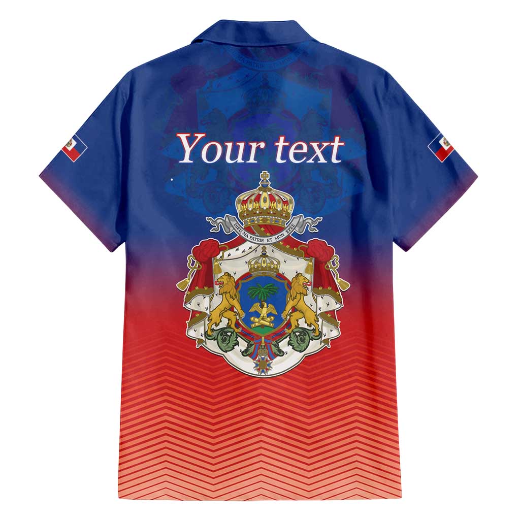 Personalized Haiti Second Empire Family Matching Off Shoulder Short Dress and Hawaiian Shirt Anpi an Ayiti 1849-1859