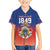 Personalized Haiti Second Empire Family Matching Off Shoulder Short Dress and Hawaiian Shirt Anpi an Ayiti 1849-1859