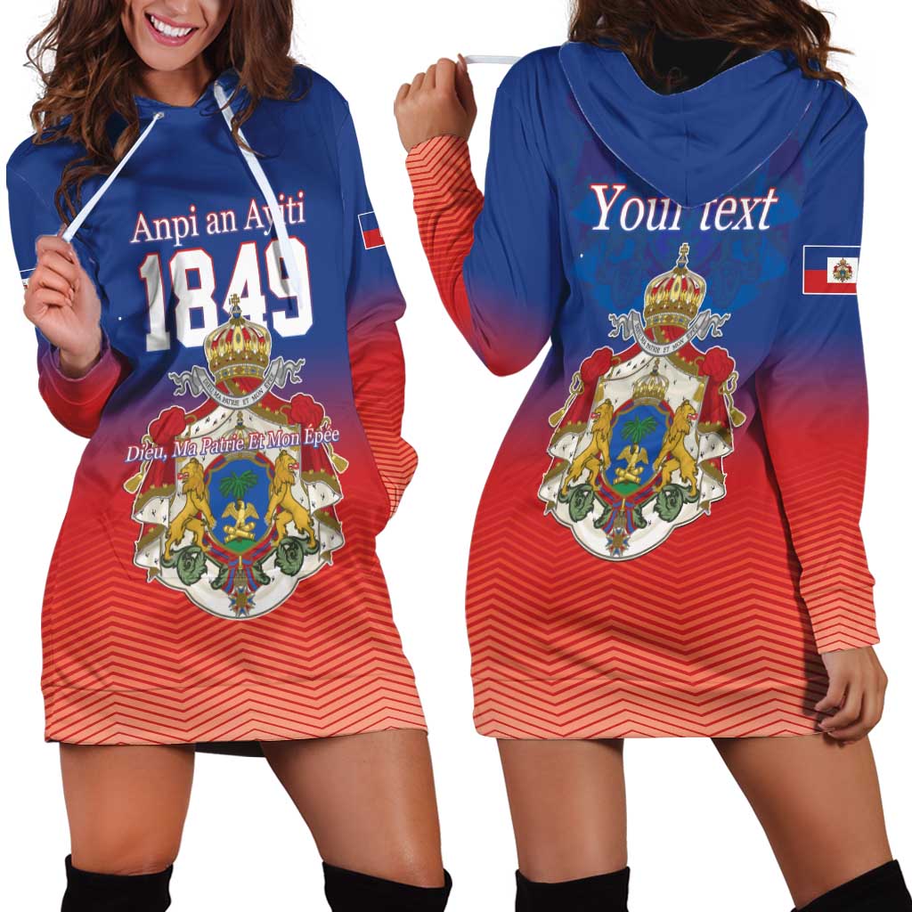 Personalized Haiti Second Empire Hoodie Dress Anpi an Ayiti 1849-1859