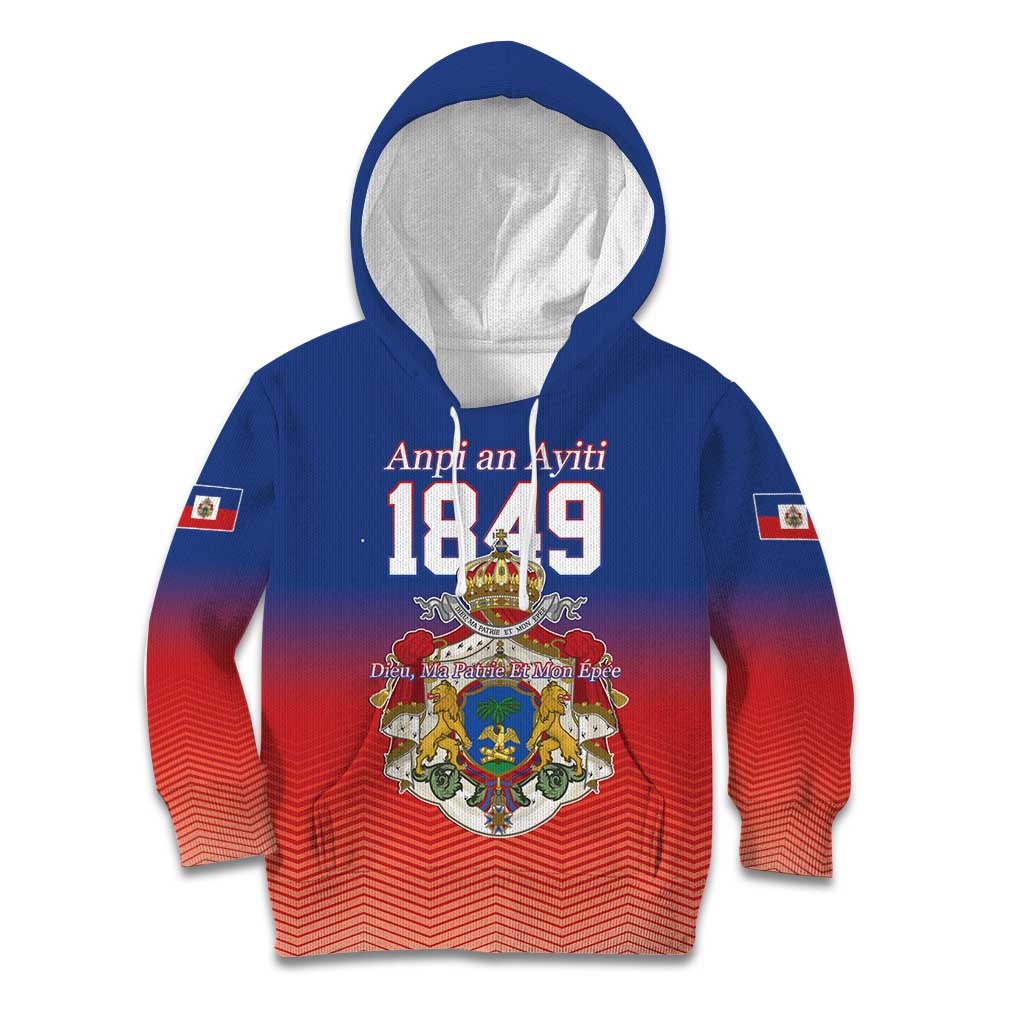 Personalized Haiti Second Empire Kid Hoodie Anpi an Ayiti 1849-1859