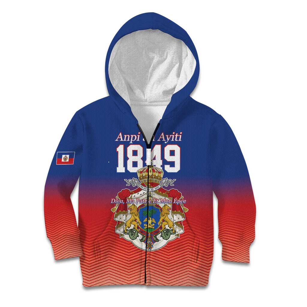 Personalized Haiti Second Empire Kid Hoodie Anpi an Ayiti 1849-1859