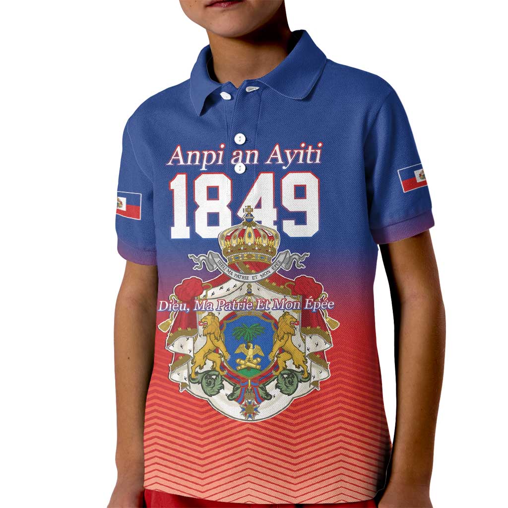 Personalized Haiti Second Empire Kid Polo Shirt Anpi an Ayiti 1849-1859