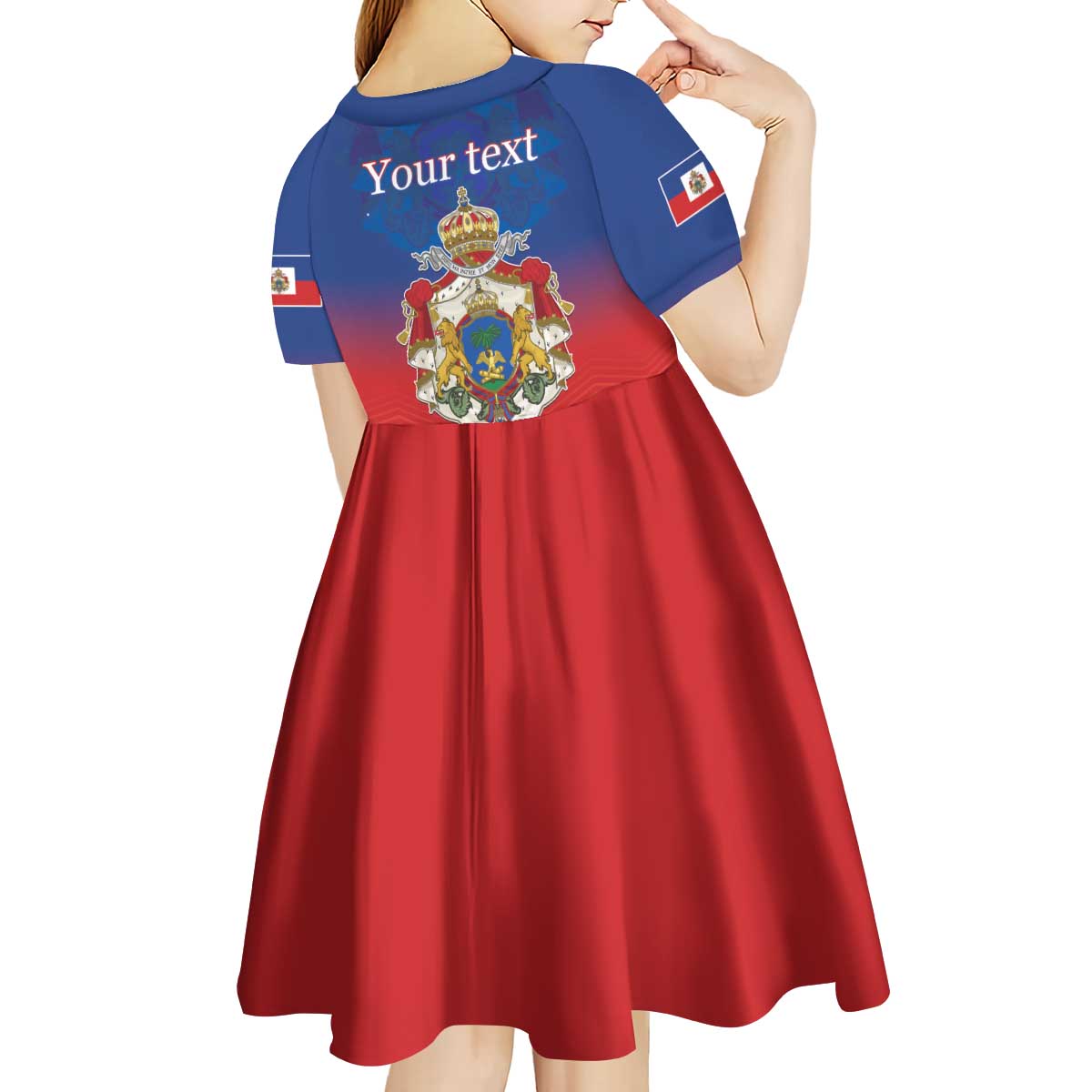 Personalized Haiti Second Empire Kid Short Sleeve Dress Anpi an Ayiti 1849-1859