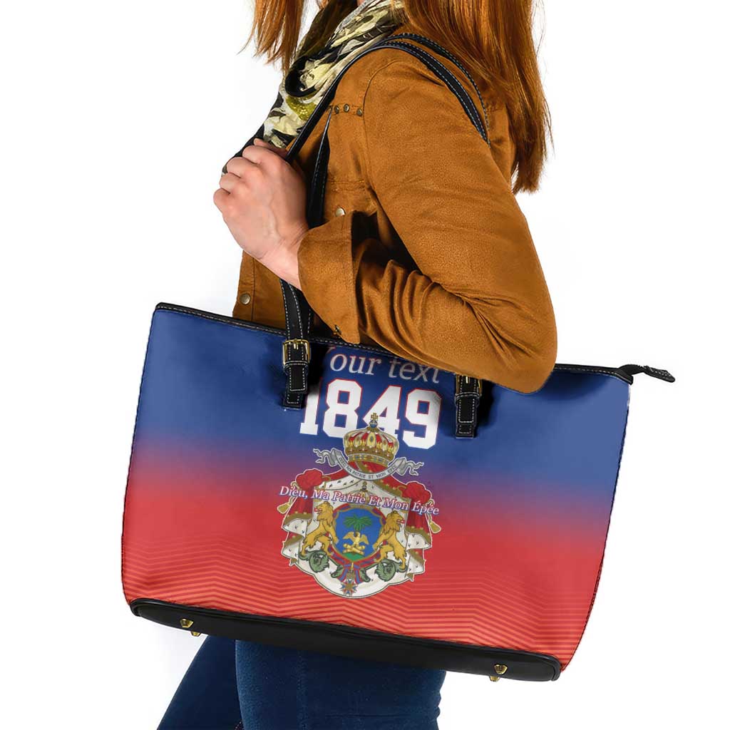 Personalized Haiti Second Empire Leather Tote Bag Anpi an Ayiti 1849-1859
