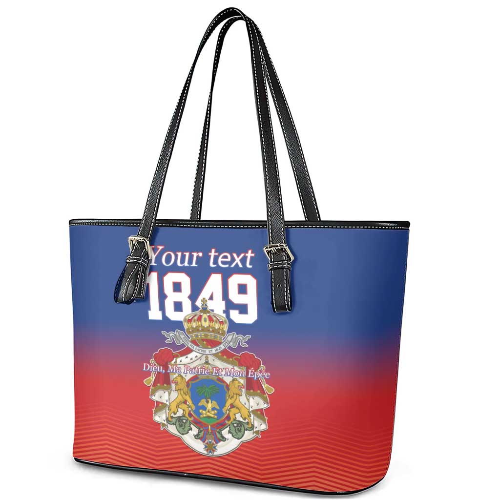 Personalized Haiti Second Empire Leather Tote Bag Anpi an Ayiti 1849-1859