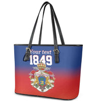 Personalized Haiti Second Empire Leather Tote Bag Anpi an Ayiti 1849-1859