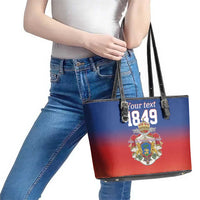 Personalized Haiti Second Empire Leather Tote Bag Anpi an Ayiti 1849-1859