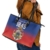 Personalized Haiti Second Empire Leather Tote Bag Anpi an Ayiti 1849-1859