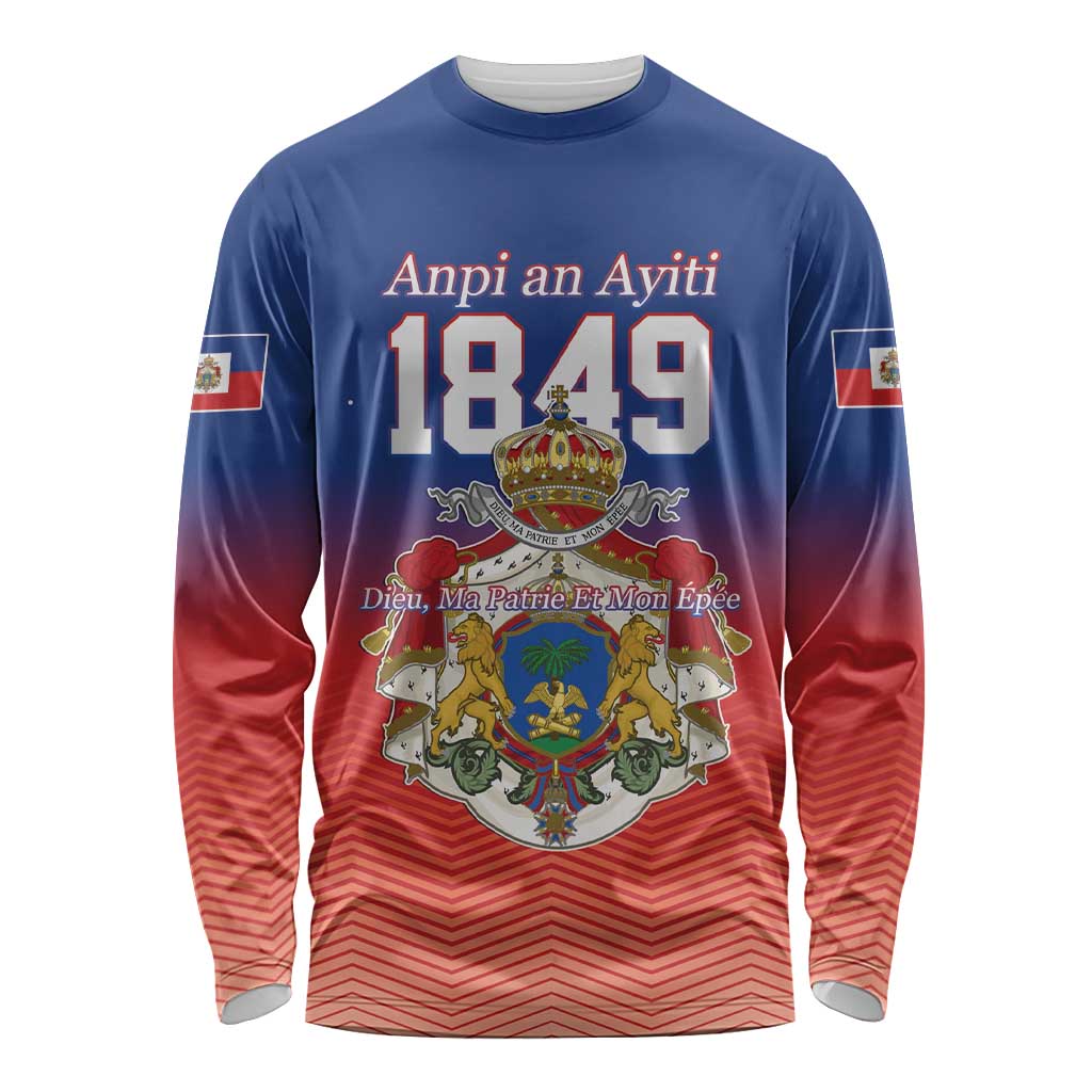 Personalized Haiti Second Empire Long Sleeve Shirt Anpi an Ayiti 1849-1859