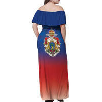 Personalized Haiti Second Empire Off Shoulder Maxi Dress Anpi an Ayiti 1849-1859