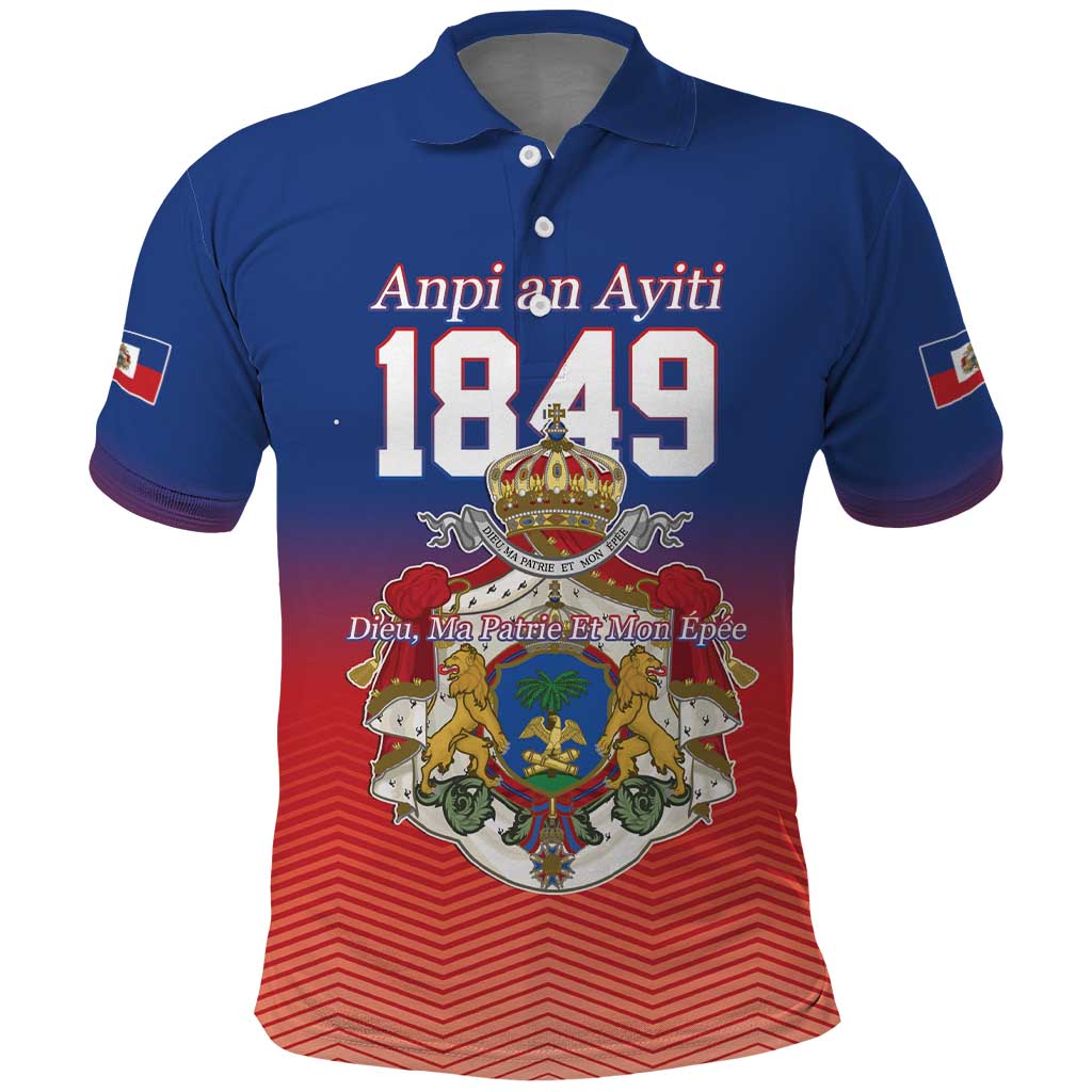 Personalized Haiti Second Empire Polo Shirt Anpi an Ayiti 1849-1859