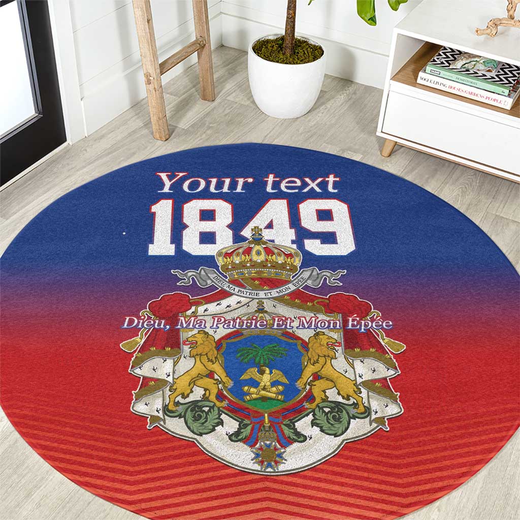 Personalized Haiti Second Empire Round Carpet Anpi an Ayiti 1849-1859