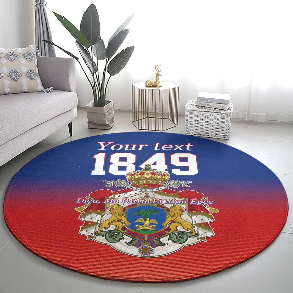 Personalized Haiti Second Empire Round Carpet Anpi an Ayiti 1849-1859