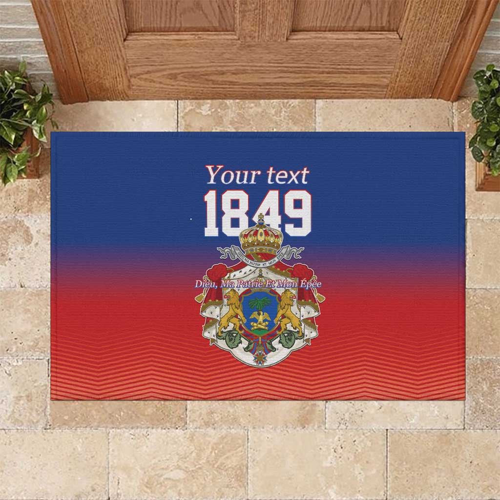 Personalized Haiti Second Empire Rubber Doormat Anpi an Ayiti 1849-1859