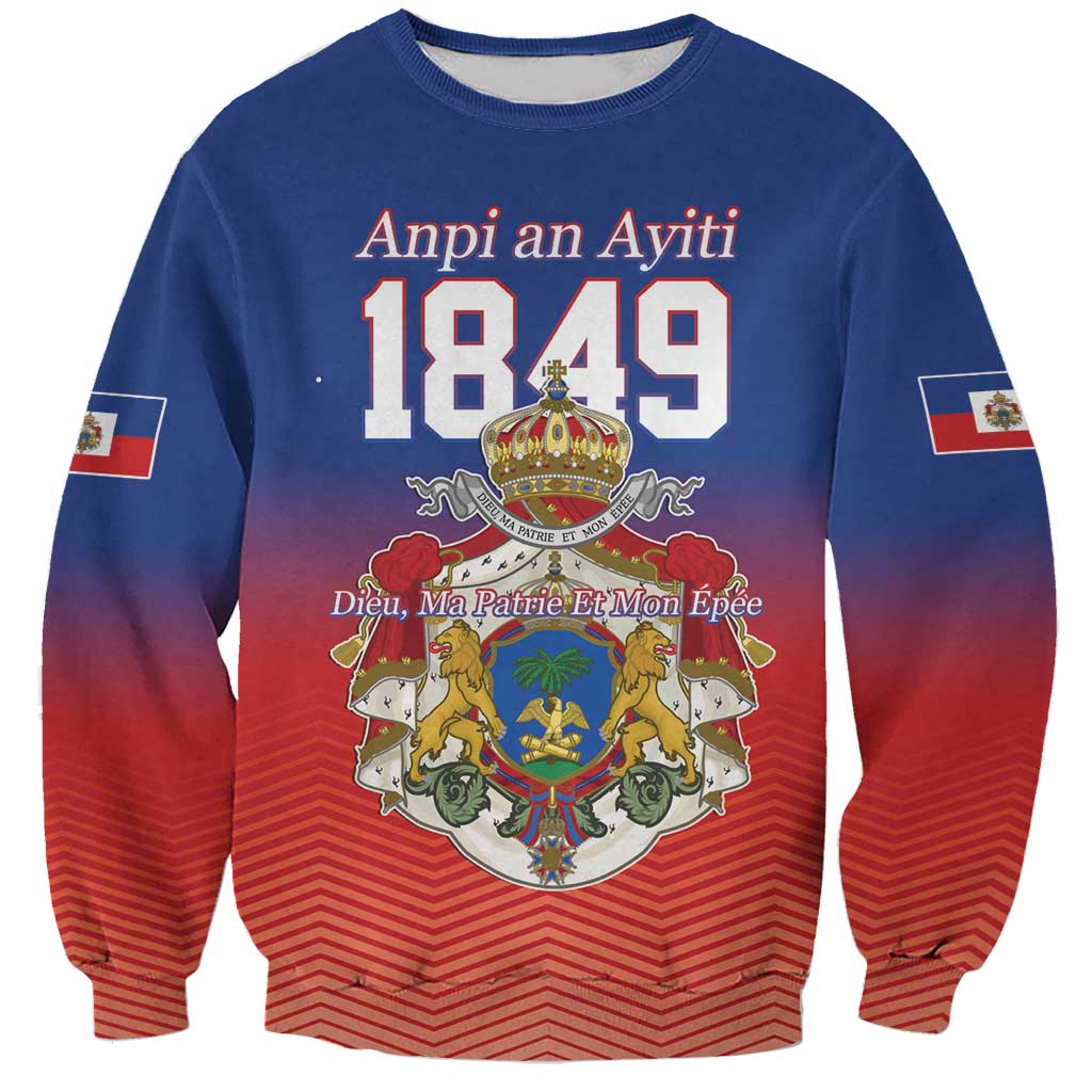 Personalized Haiti Second Empire Sweatshirt Anpi an Ayiti 1849-1859