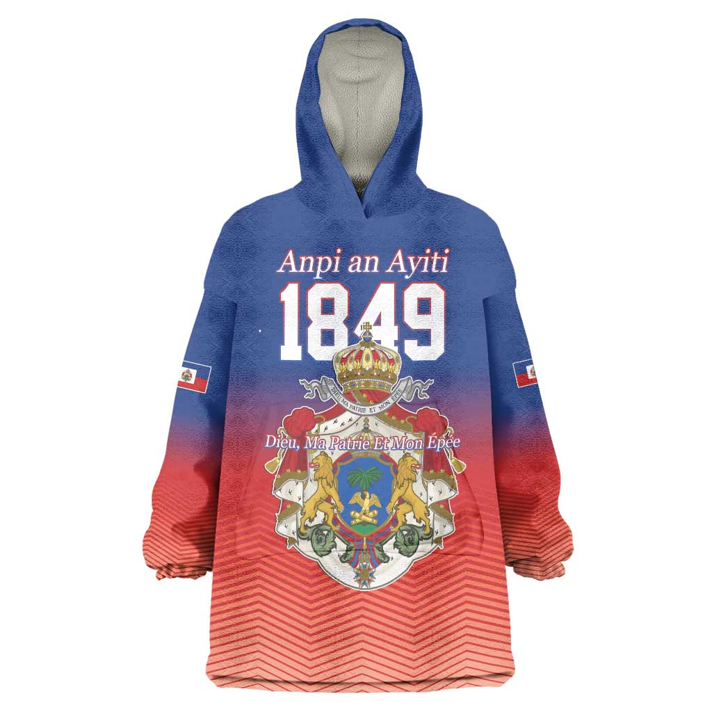 Personalized Haiti Second Empire Wearable Blanket Hoodie Anpi an Ayiti 1849-1859