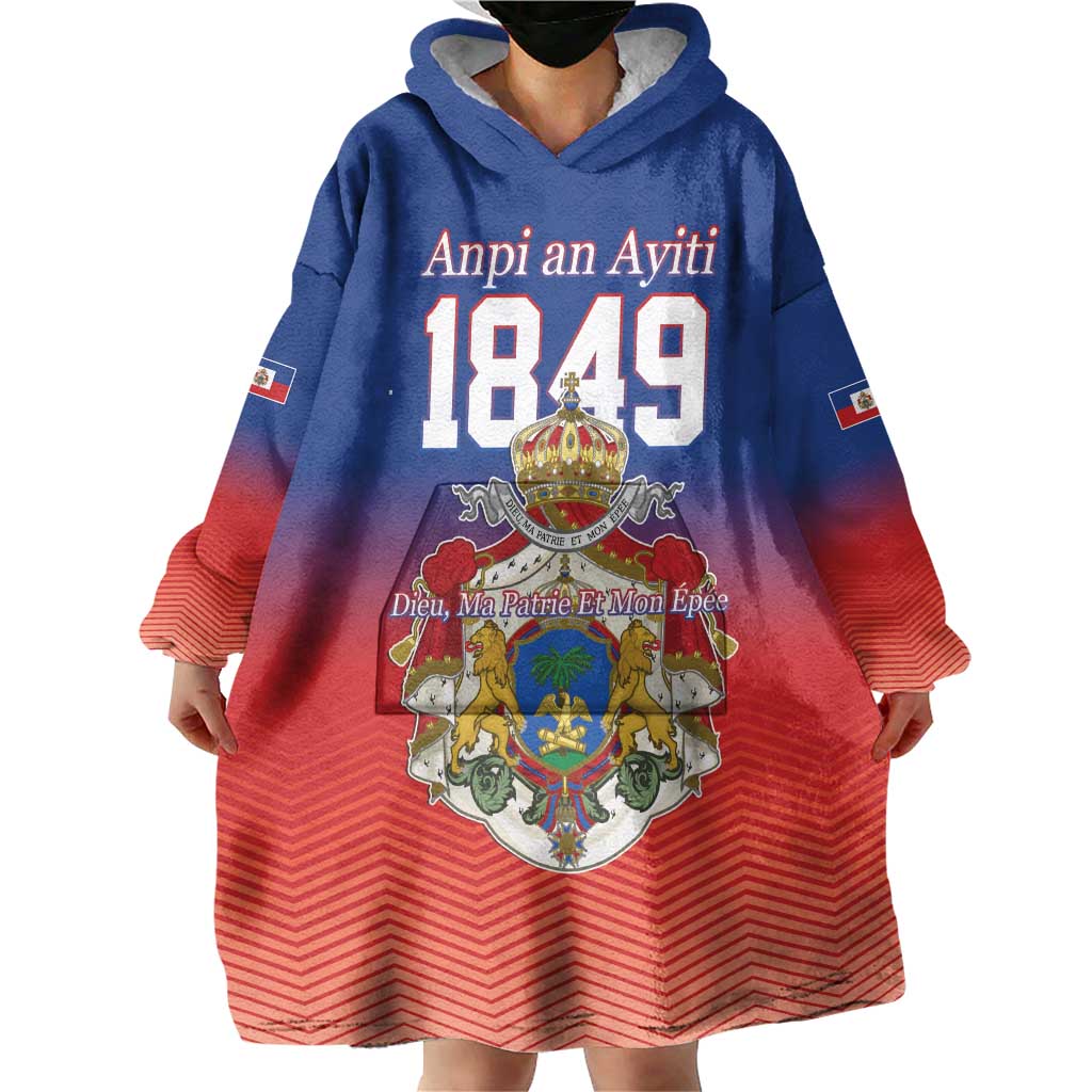Personalized Haiti Second Empire Wearable Blanket Hoodie Anpi an Ayiti 1849-1859