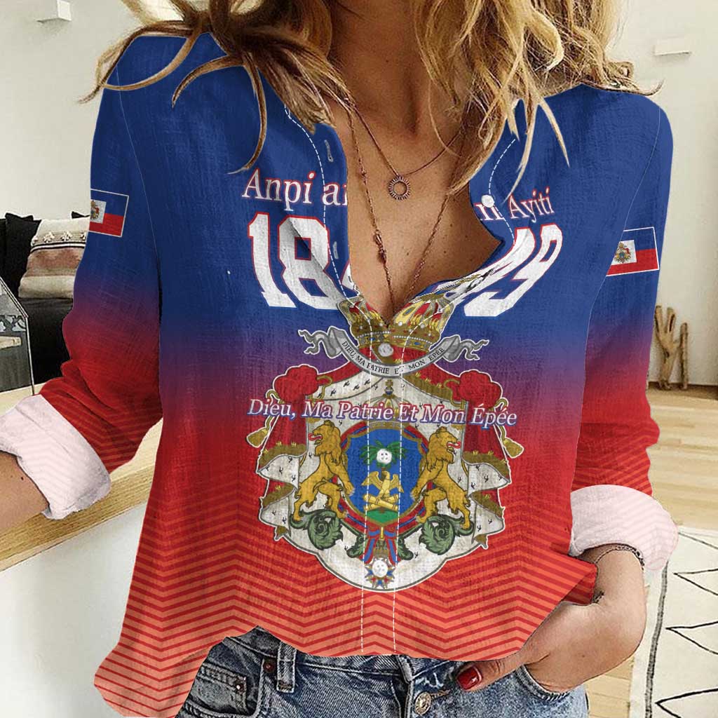 Personalized Haiti Second Empire Women Casual Shirt Anpi an Ayiti 1849-1859
