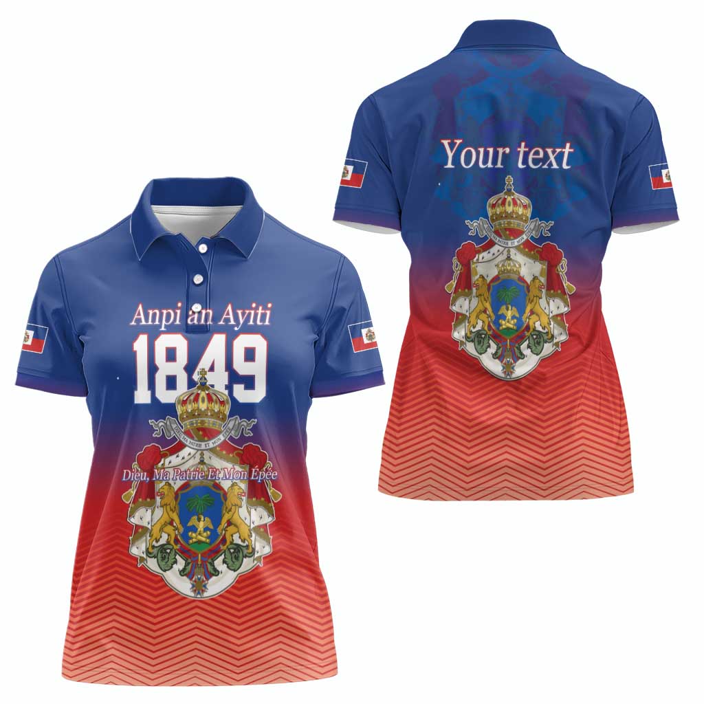 Personalized Haiti Second Empire Women Polo Shirt Anpi an Ayiti 1849-1859