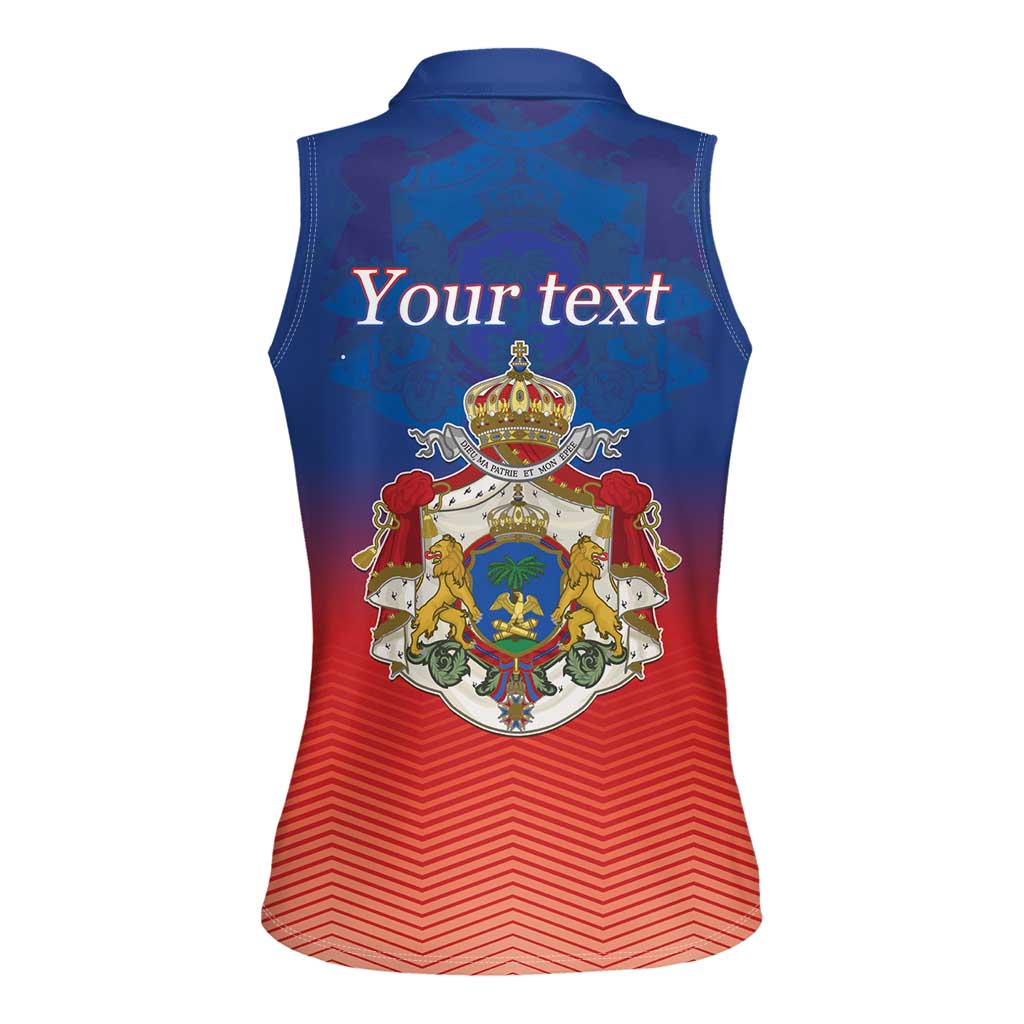 Personalized Haiti Second Empire Women Sleeveless Polo Shirt Anpi an Ayiti 1849-1859