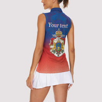 Personalized Haiti Second Empire Women Sleeveless Polo Shirt Anpi an Ayiti 1849-1859