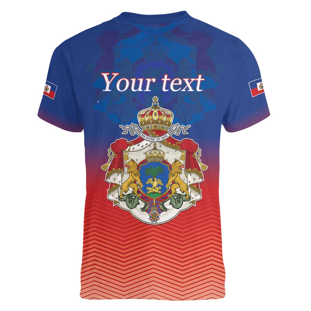 Personalized Haiti Second Empire Women V-Neck T-Shirt Anpi an Ayiti 1849-1859