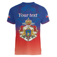 Personalized Haiti Second Empire Women V-Neck T-Shirt Anpi an Ayiti 1849-1859