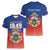 Personalized Haiti Second Empire Women V-Neck T-Shirt Anpi an Ayiti 1849-1859