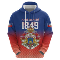 Personalized Haiti Second Empire Zip Hoodie Anpi an Ayiti 1849-1859